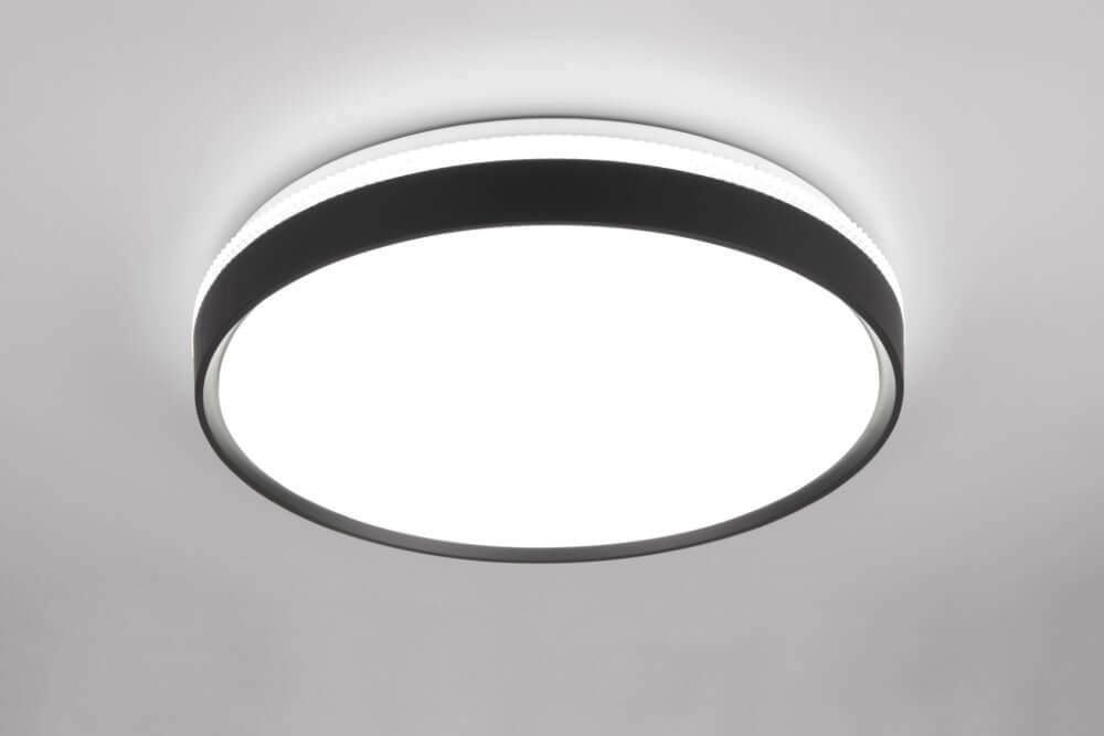 Zwarte plafonnière Spacy met afstandsbediening Trio 4017807612943