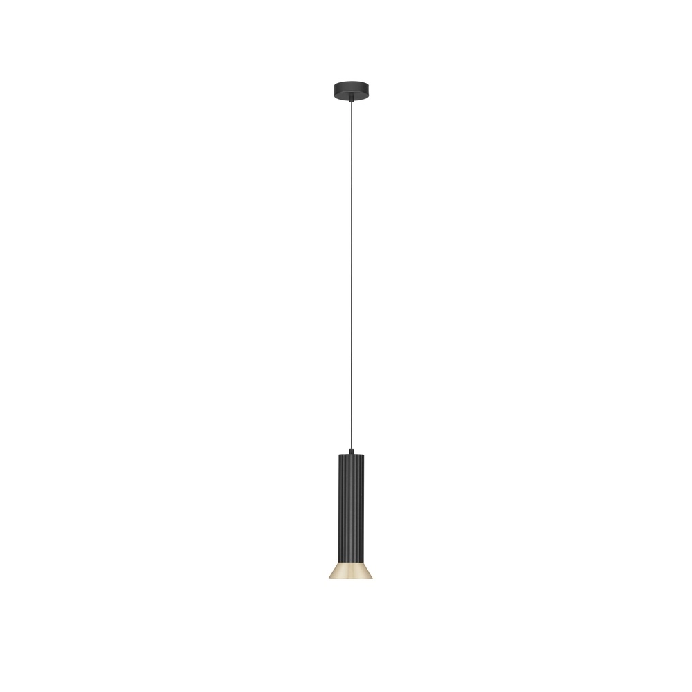 Hanglamp Luvia zwart met goud Lyora 5212017475572