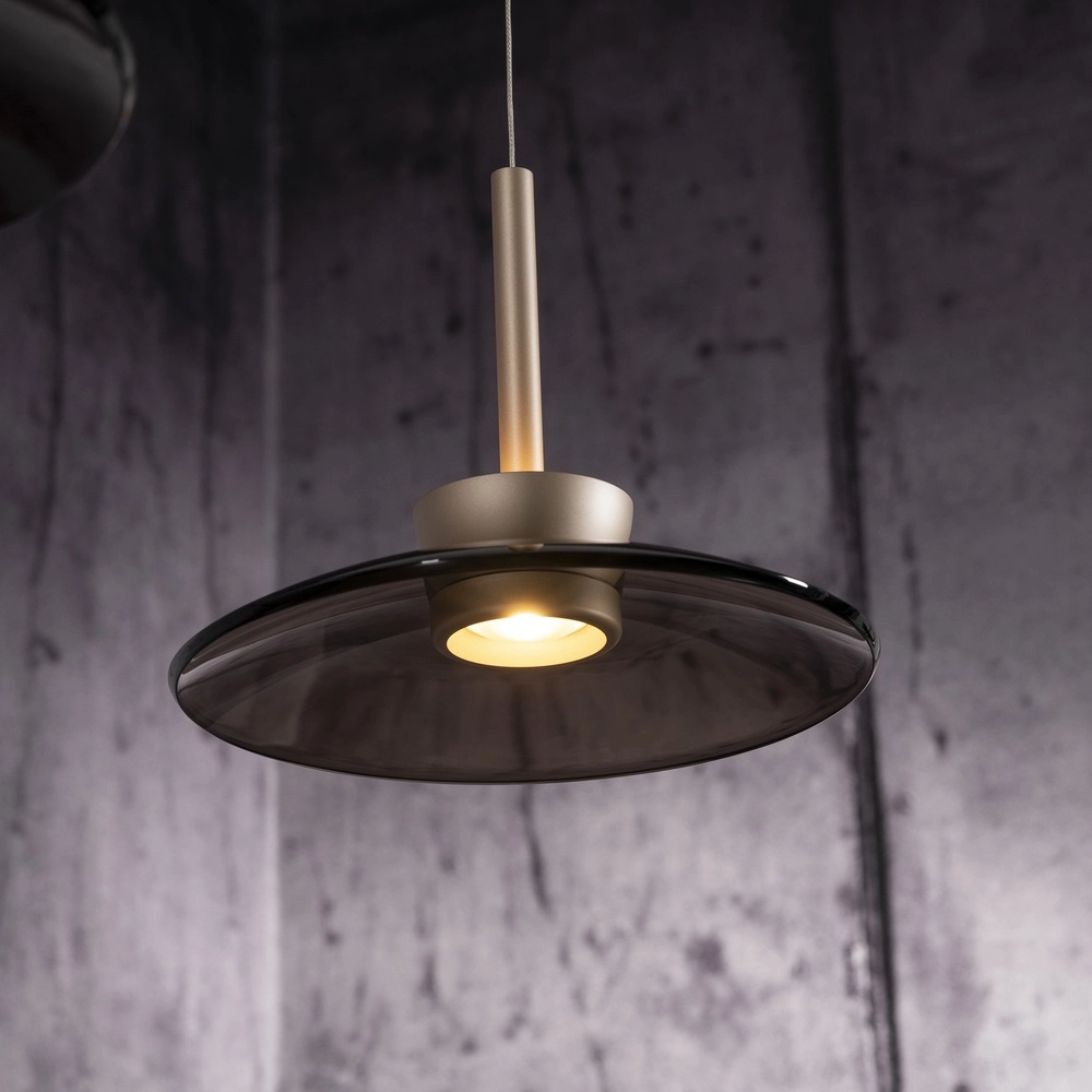 2L eettafel hanglamp Pure Moon bronce met amber glas Paul Neuhaus 4012248392980