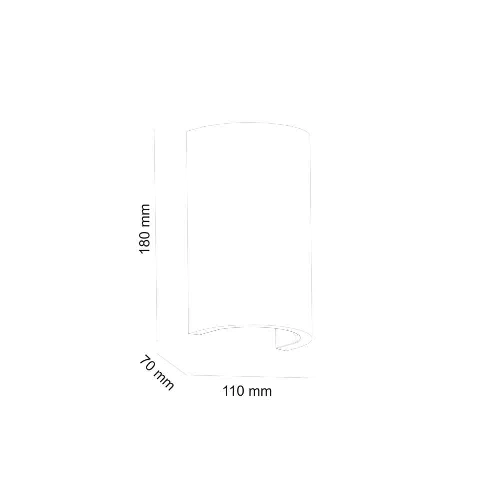 Unieke wandlamp Nantes wit met ribbels Artdelight 8720701103085