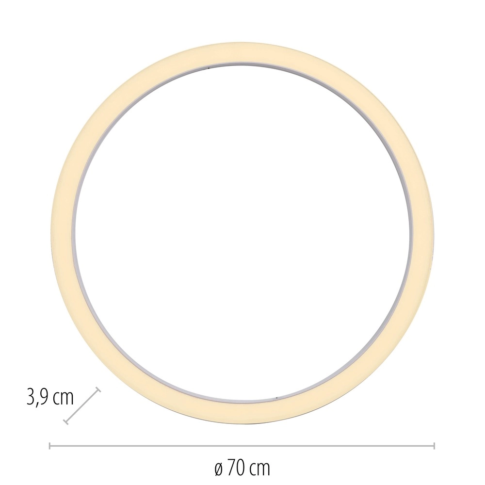 Strakke led plafondlamp Pure Lines Round Ø 70cm - wit Paul Neuhaus 4012248395813