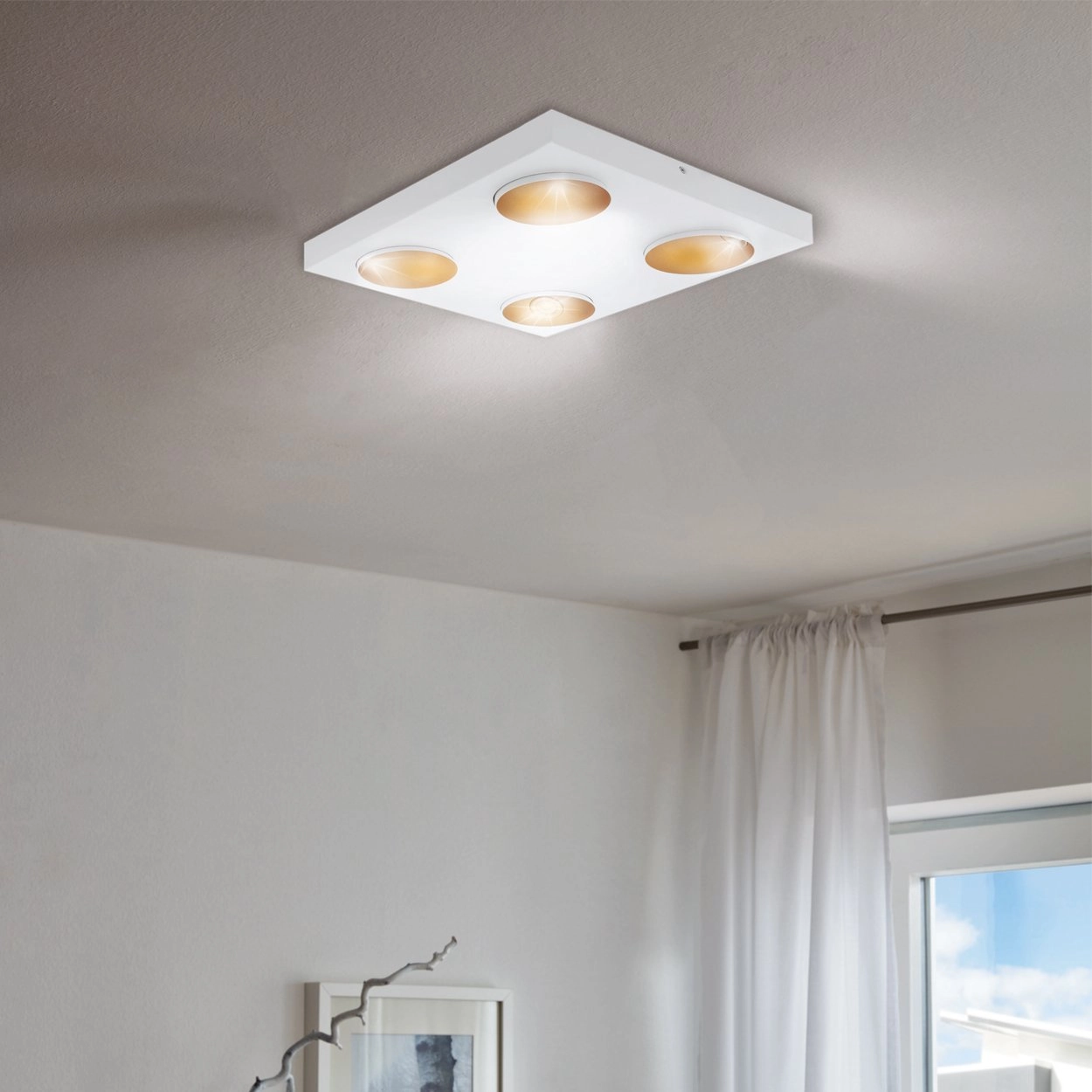 Vierkante plafondlamp Ronzano wit Stars of Light 9002759393779