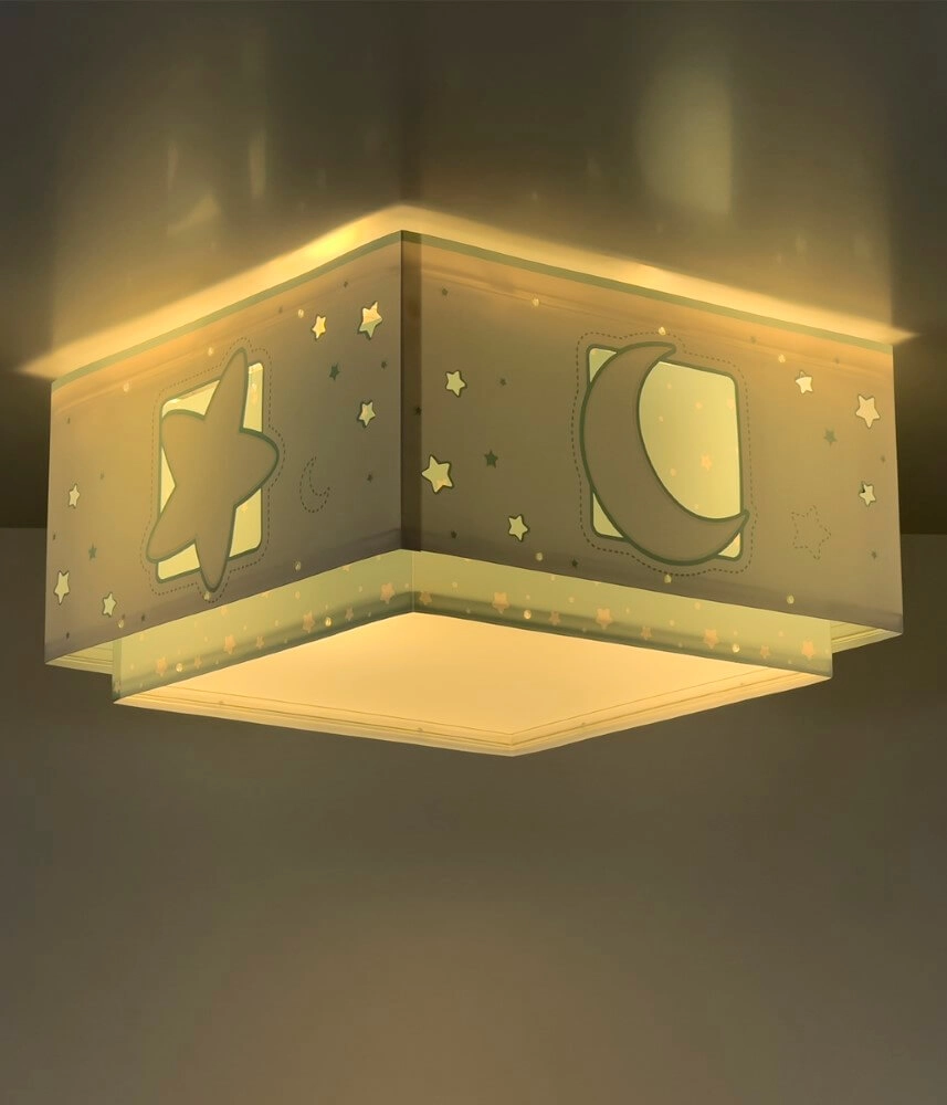 Vierkante plafondlamp Moonlight turquoise Dalber 8420406001562