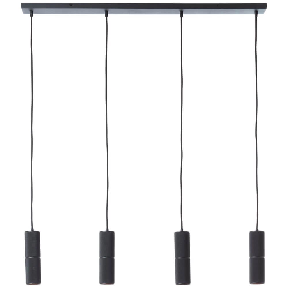 4-lichts hanglamp Marty zwart