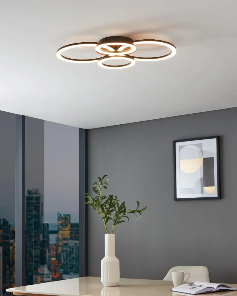 Plafondlamp Zigbee Parrapos-Z 61,5x45cm zwart Eglo 9008606231232