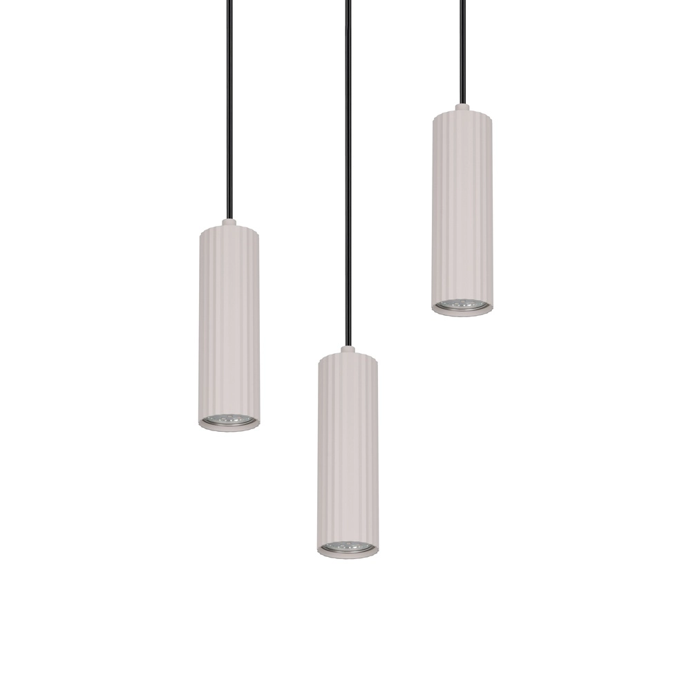 3-lichts hanglamp Soka grijs Trio 4017807658613