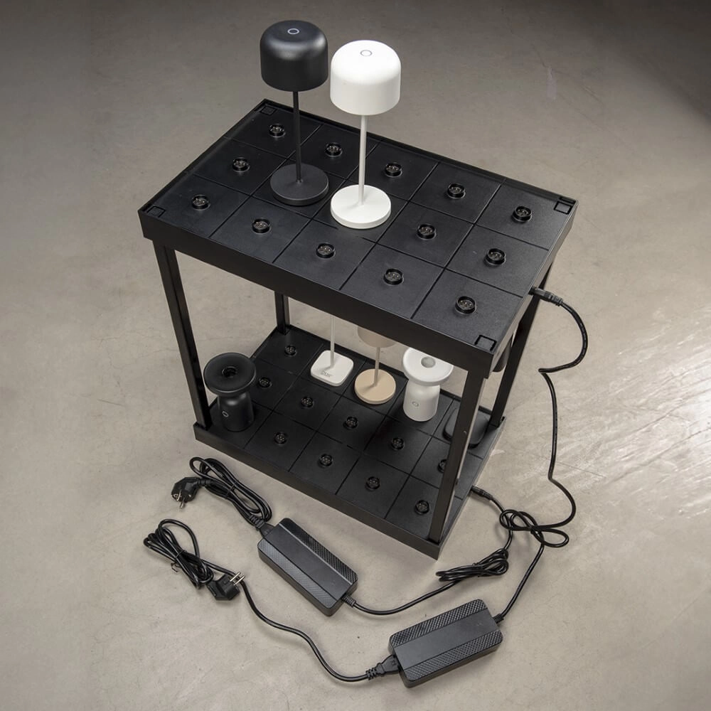 Zwart Oplaadpaneel voor 15 tafellampjes KonstSmide 7318307836752