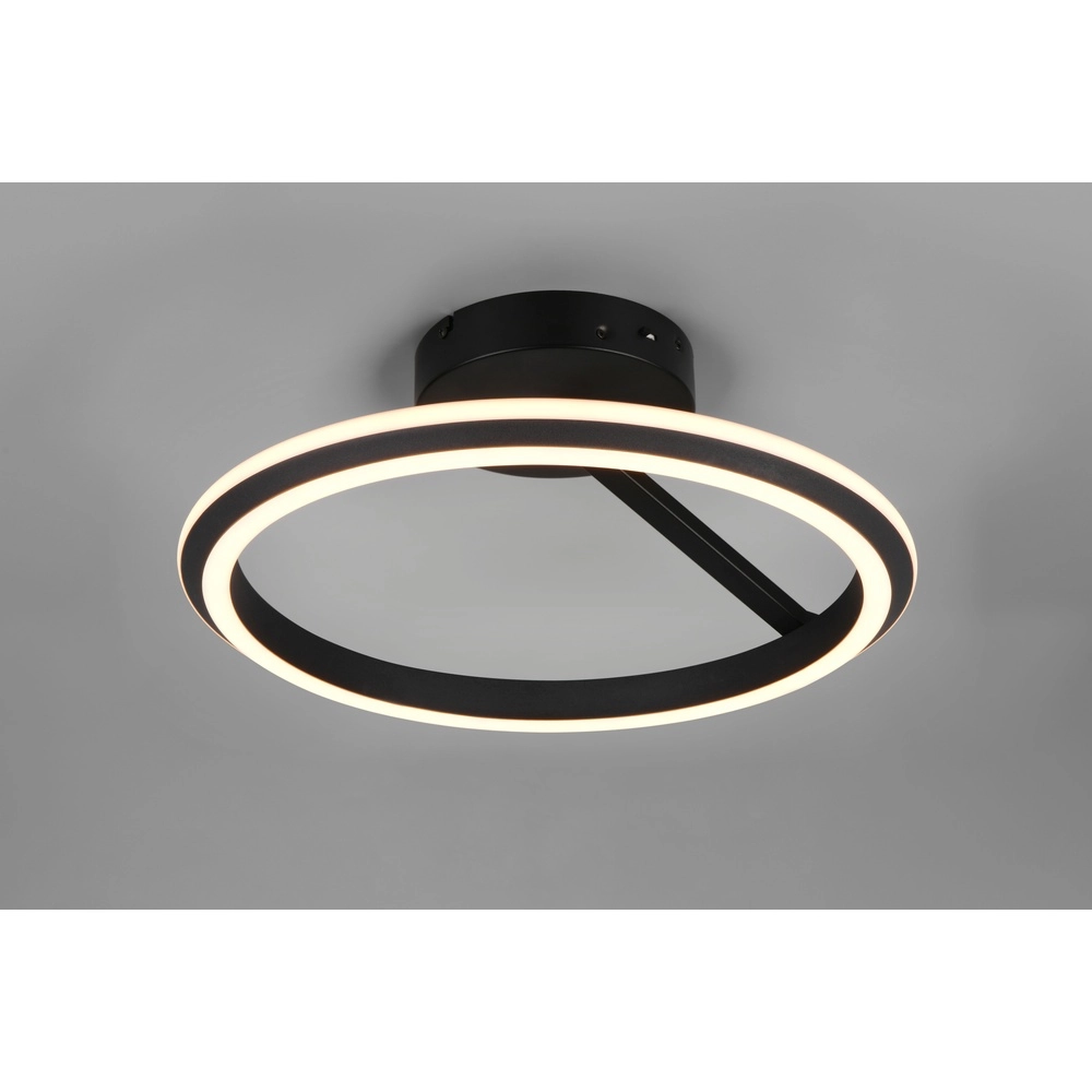 Ronde plafondlamp Amador zwart Trio 4017807662092