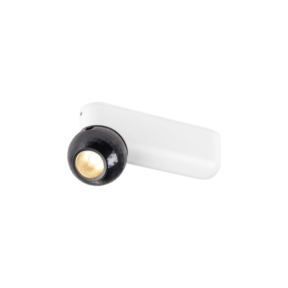 Plafondlamp Dysko wit met zwart enkel Plafondlamp Dysko wit met zwart enkel