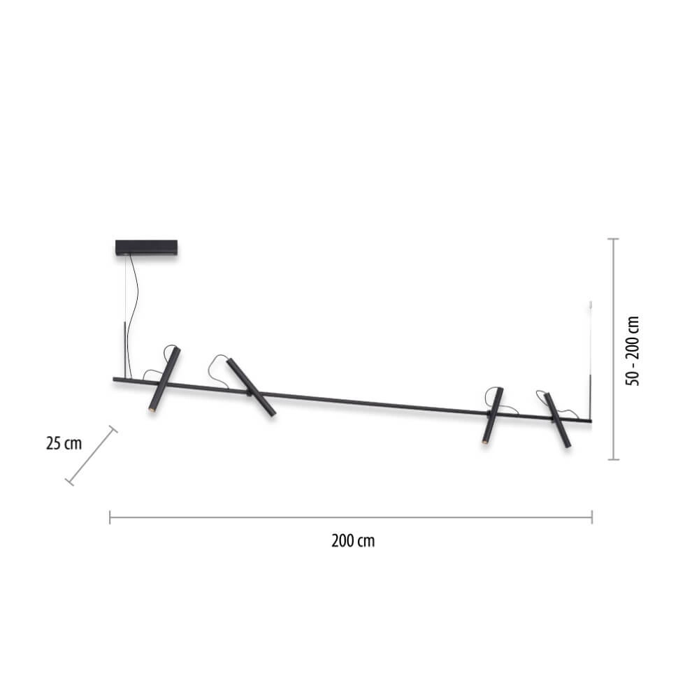 Design hanglamp Pure Tutua zwart Paul Neuhaus 4012248365540