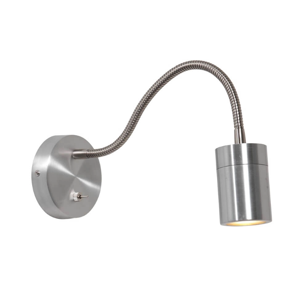 Bed lampje flexibel Upround RVS Bed lampje flexibel Upround RVS