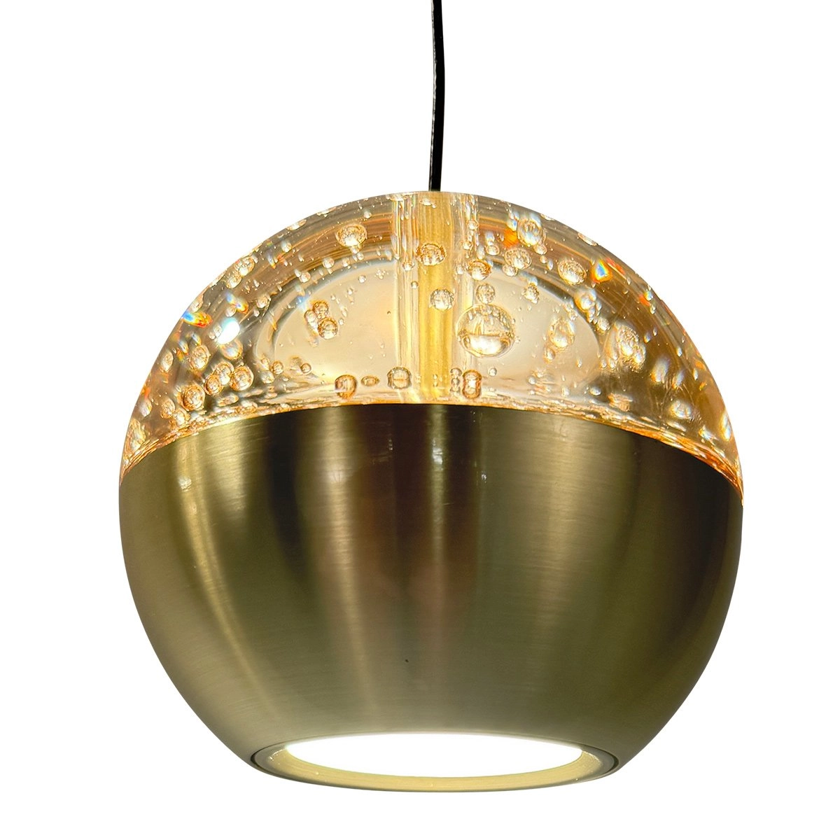 5-licht vide hanglamp Belluno led - messing goud met glas Steinhauer 8712746183870