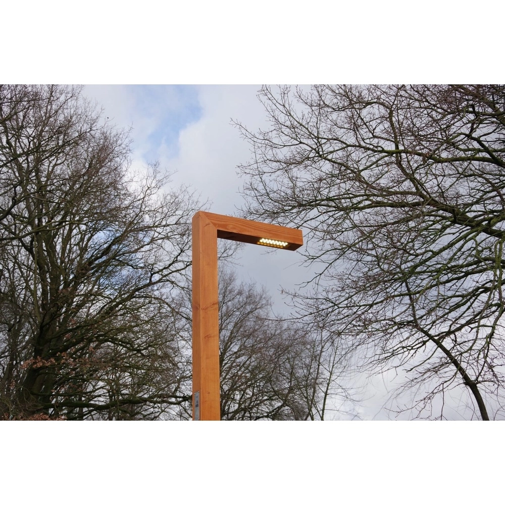 Houten lantaarn Angelo Eiken - 3M - 3000K Timberlab 8716803513594