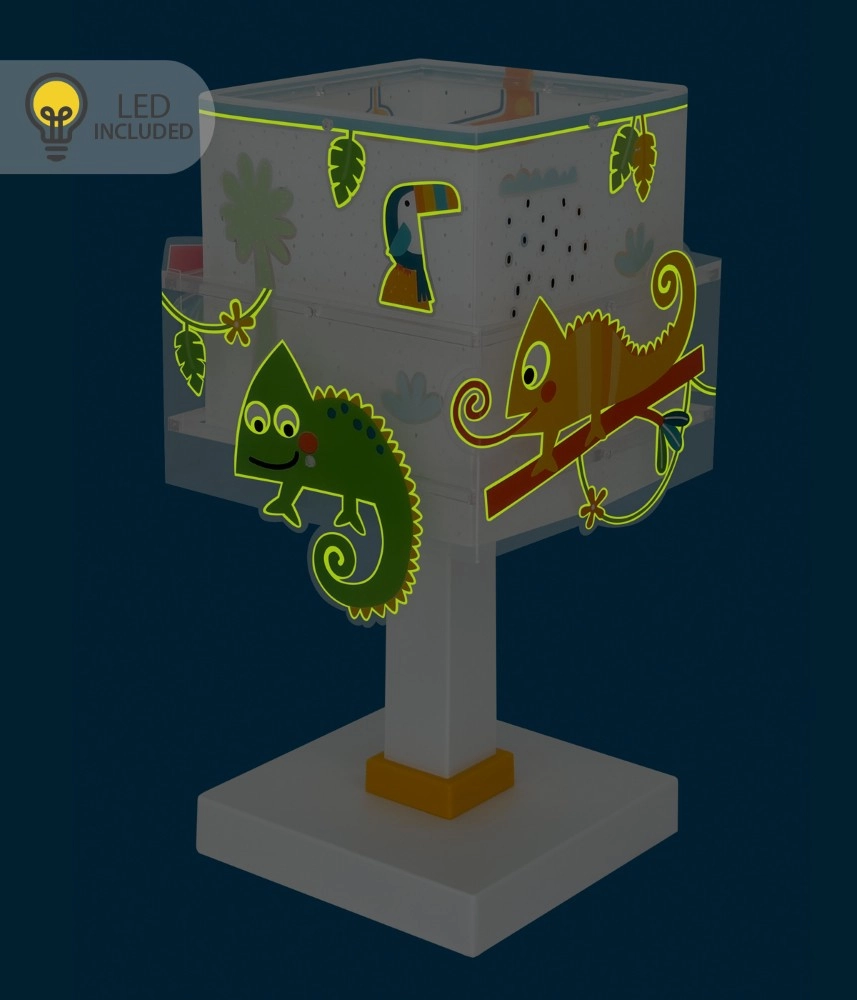 Tafellampje Happy Jungle glow in the dark Dalber 8420406002453