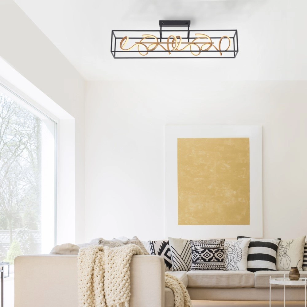 Zwart gouden plafondlamp Selina Paul Neuhaus 4012248351116