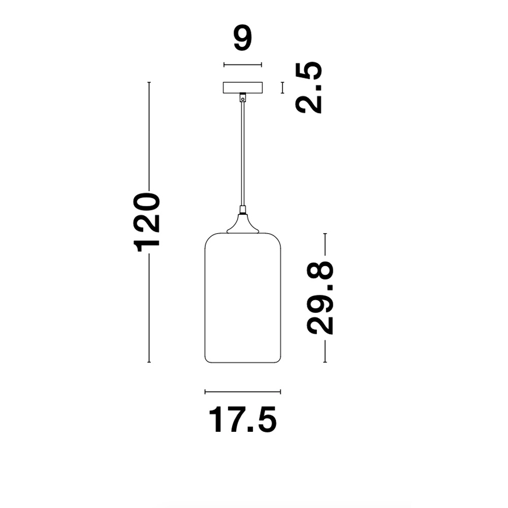 Hanglamp Savaz chroom glas Ø 17,5 x 29,8cm Lyora 5212017421258