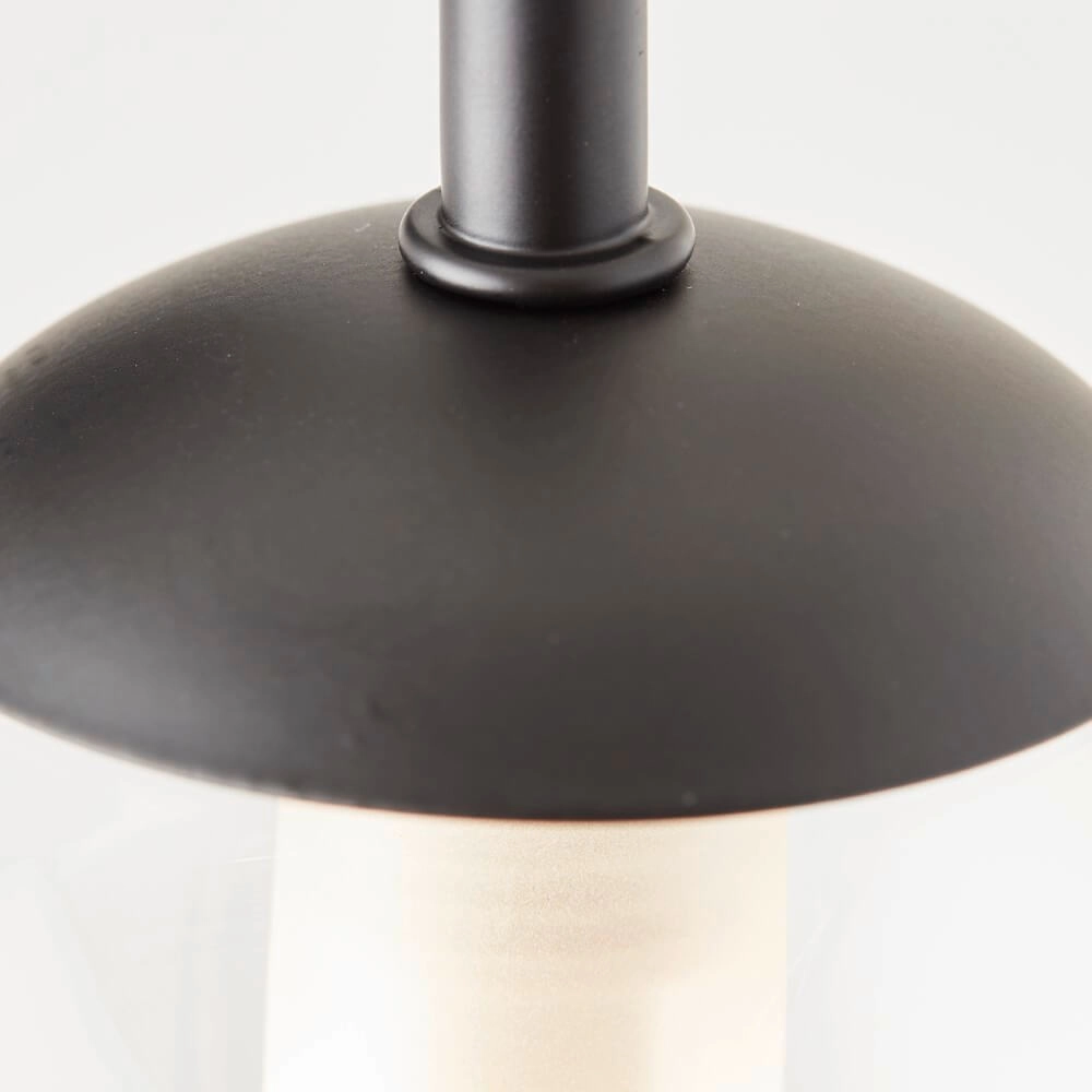 Zwarte wandlamp Gitse rond Brilliant 4004353421631