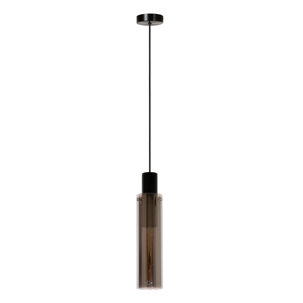 Strakke hanglamp Orlando Ø 10cm smoke glas