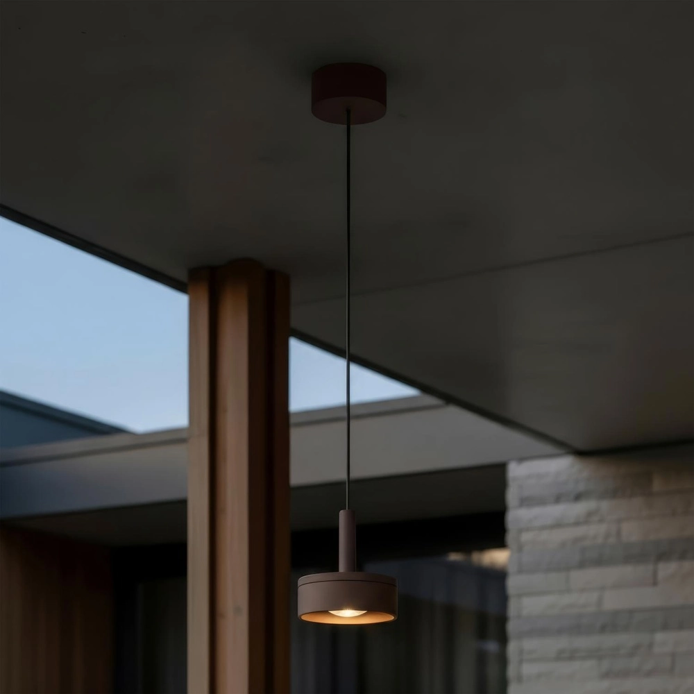Design hanglamp Lenz roestbruin Ø 11cm IP54 Lucide 5411212334091