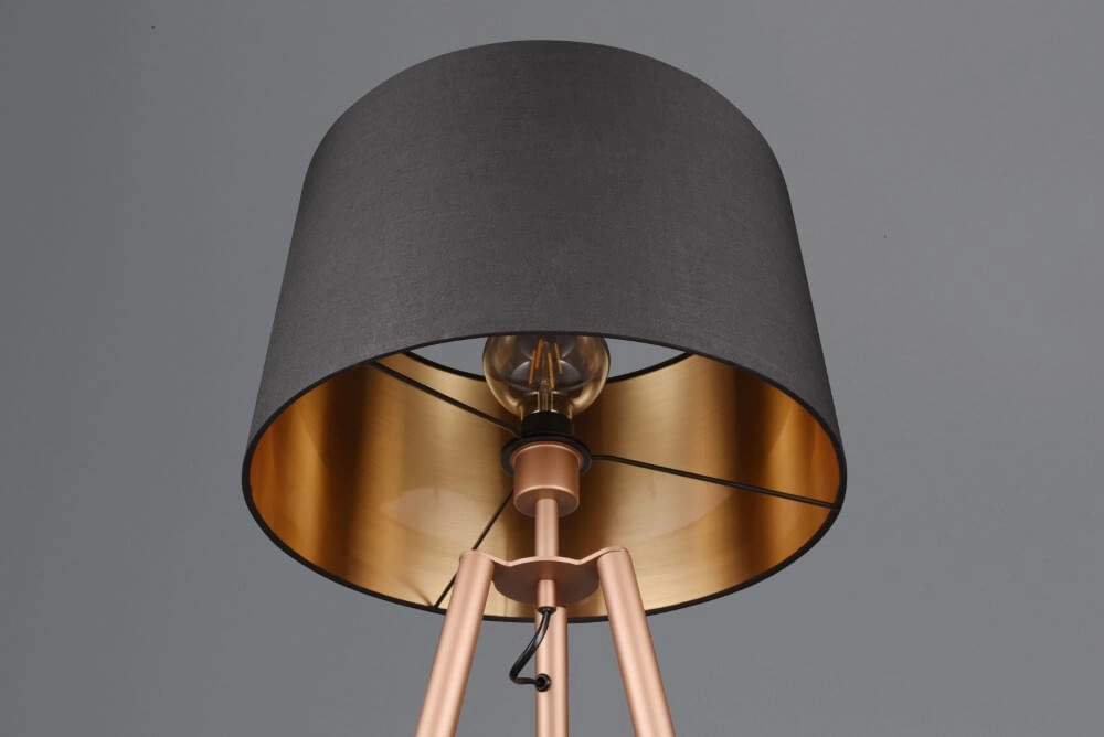 Staande vloerlamp Colette zwart met goud Trio 4017807574555