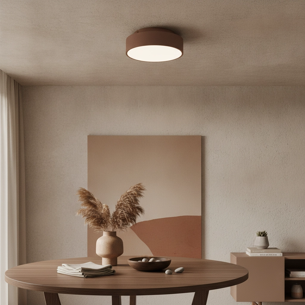 Plafondlamp Chicago Ø 25cm brons geborsteld