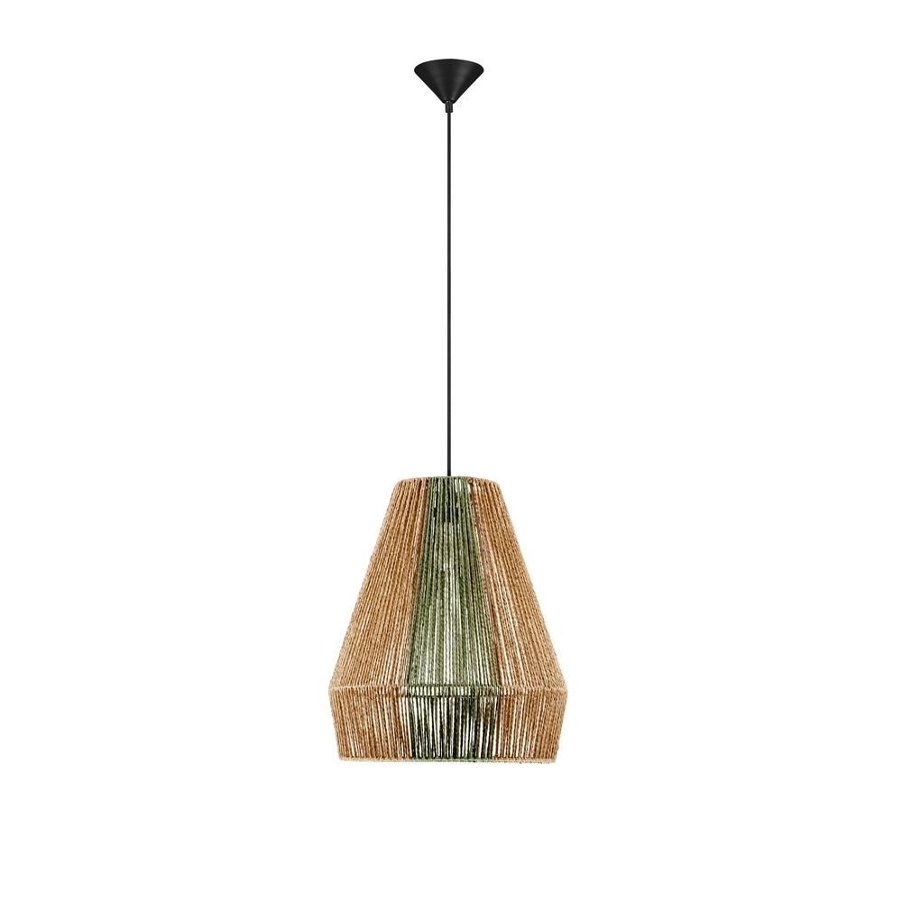 Hanglamp Dena Ø 39cm bruin met groen Lyora 5212017477309