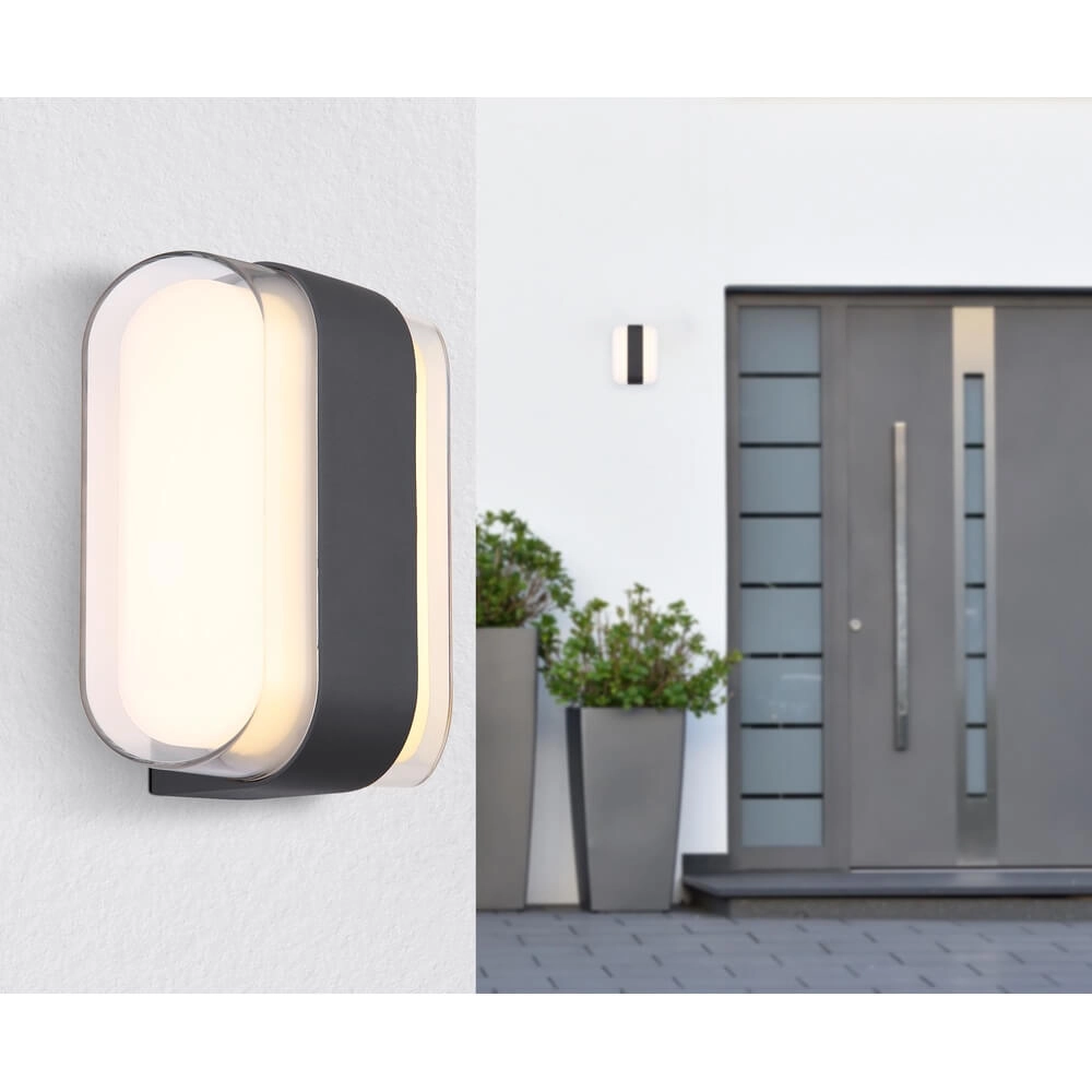 Design wandlamp Plixon antraciet ovaal Globo 9007371452439