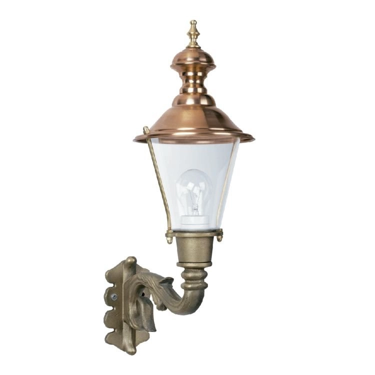 Bronzen, nostalgische wandlamp Ravensburg