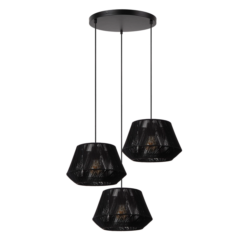Hanglamp Jessica zwart 3-lichts