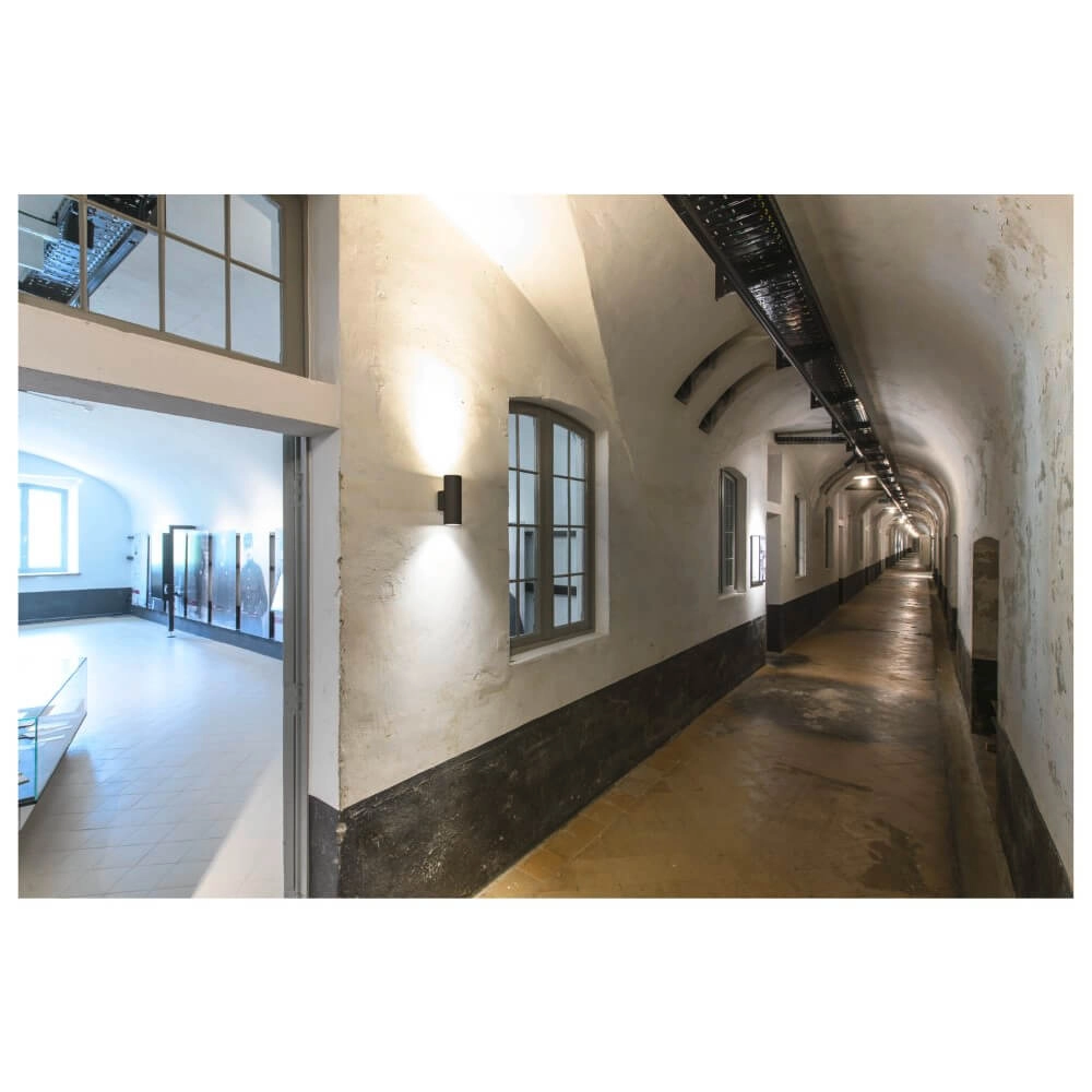 Zwarte wandspot Asto Tube up & down - 2x GU10 SLV 4024163265973