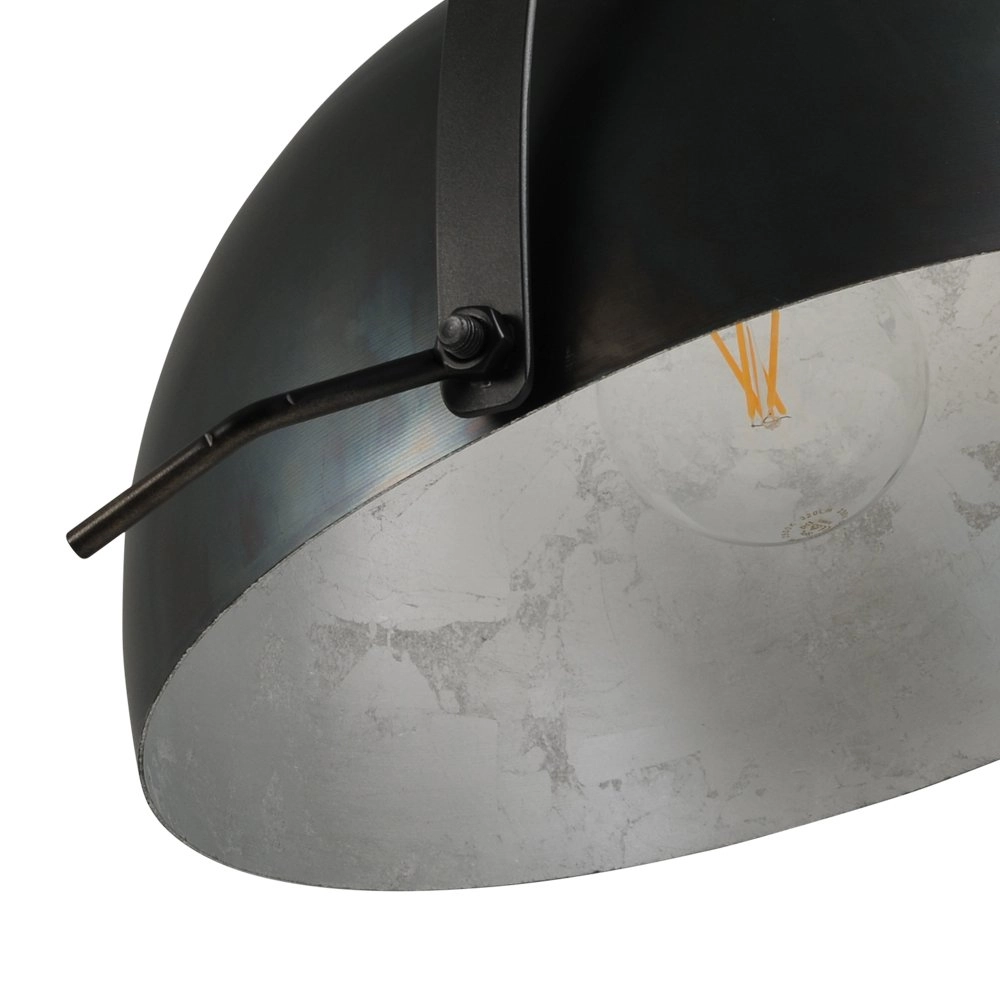 Landelijke plafondlamp Larino 40 zwart met zilver Masterlight 8718121236506