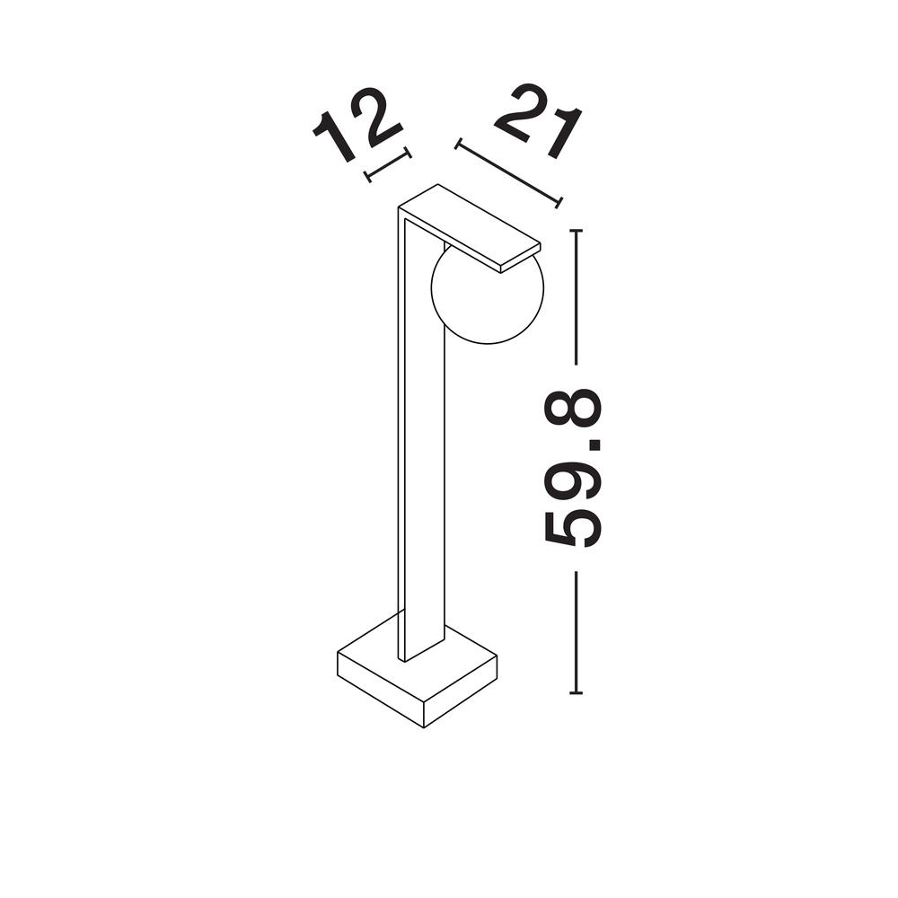 Buitenlamp Oracle 60cm Lyora 5212017465375