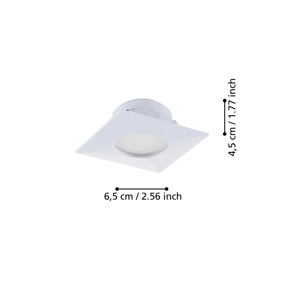 Inbouwspot Pineda wit vierkant Eglo 9002759957971