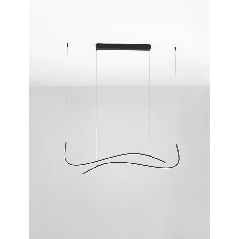 Hanglamp Brio met krul zwart Lyora 5212017479846