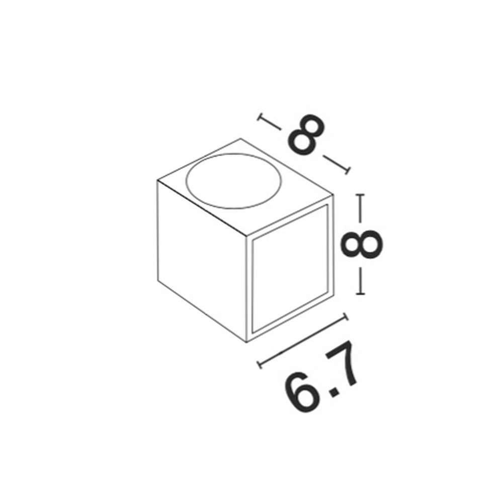 Hoekige spot Nero grijs down Lyora 5212017409119