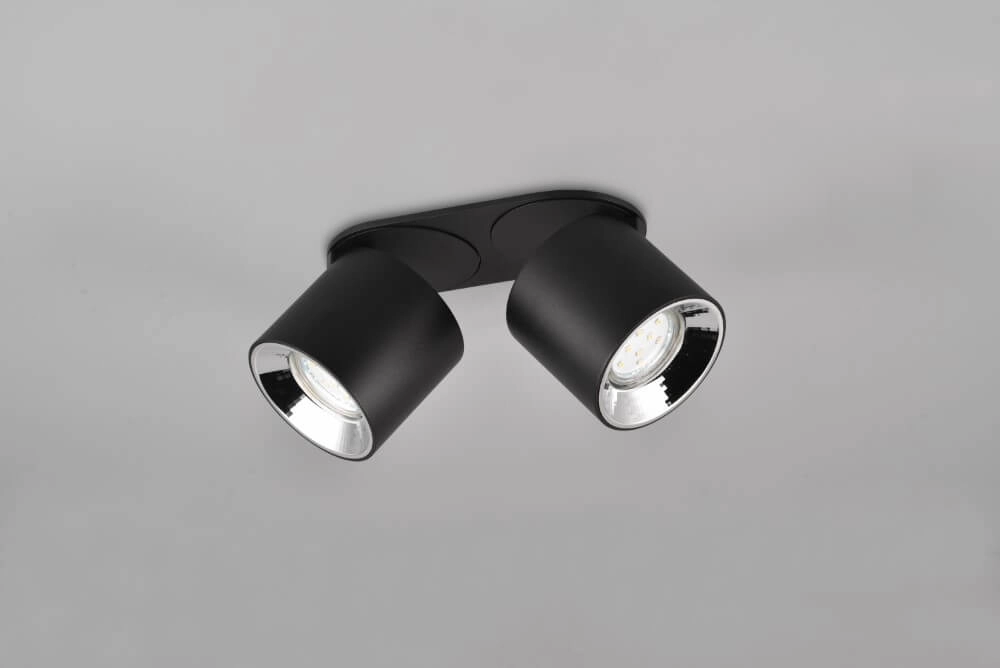 Plafondlamp Guayana 2-lichts zwart Trio 4017807573961