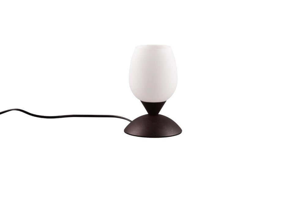 Tafellamp roestbruin Cup Ii wit glas Trio 4017807551501