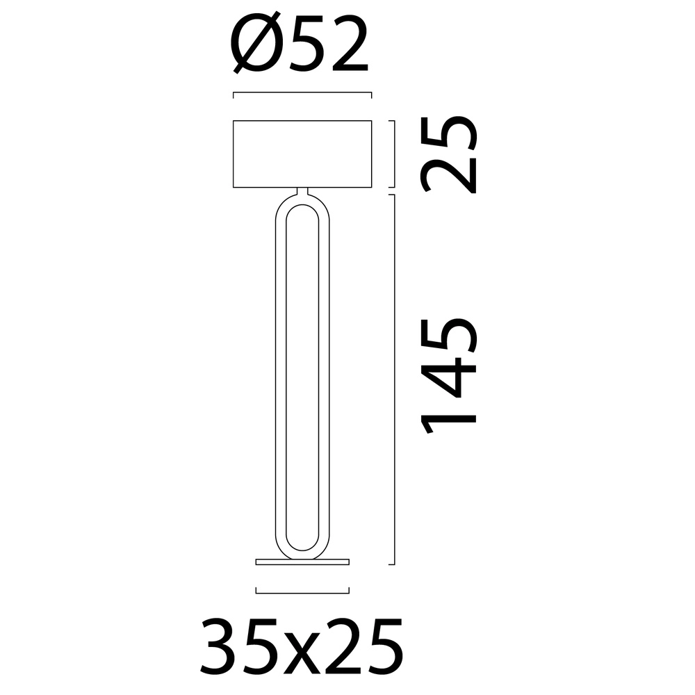 Vloerlamp Sino Loop licht hout Masterlight