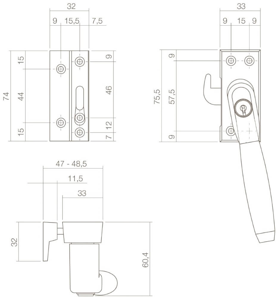 Raamsluiting Fixon afsluitbaar links nikkel mat Intersteel 8714186130926