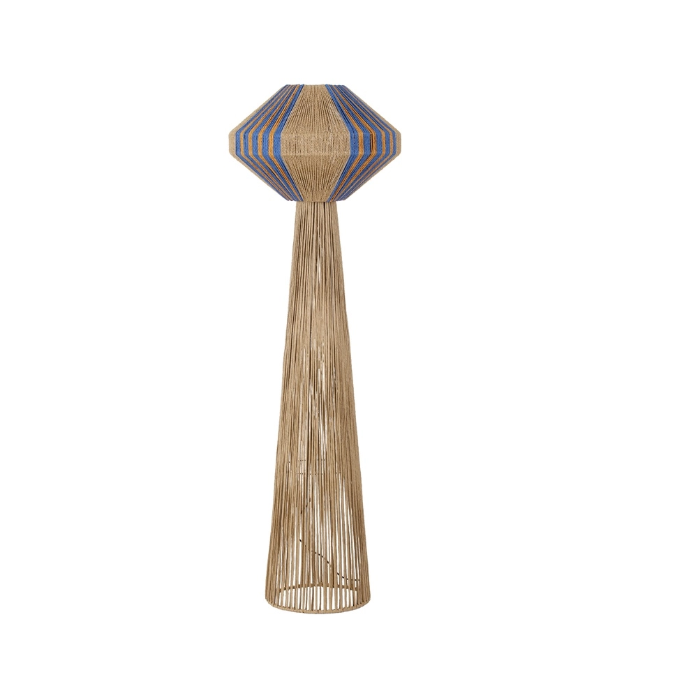Vloerlamp Abby Ø 50cm bruin met blauw Lyora 5212017477439