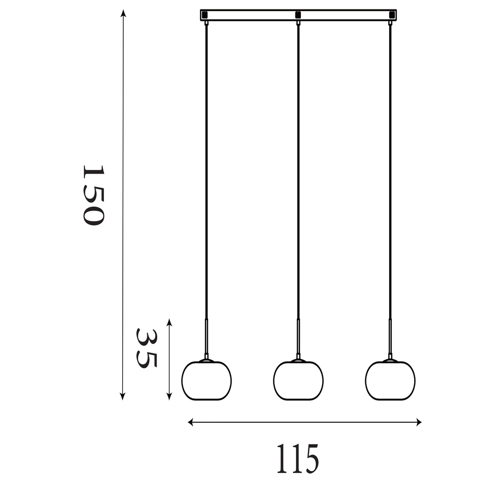 Hanglamp Confetti 3-lichts design Searchlight 5053423301334