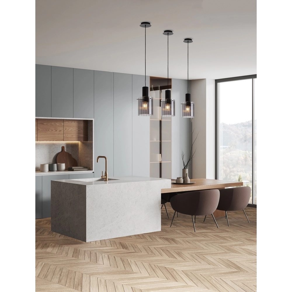 Design hanglamp Mirbi 1-lichts zwart Lyora 5212017468420