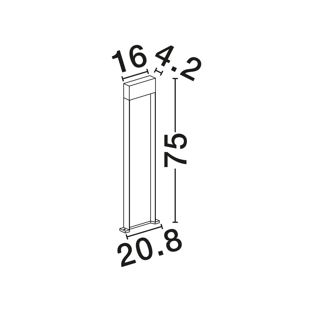 Design tuinlamp Noray zwart met hout 78cm - 2700K Lyora 5212063504332