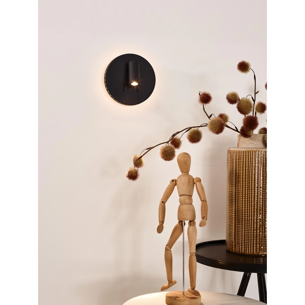 Bedlampje Bentjer zwart Lucide 5411212791641