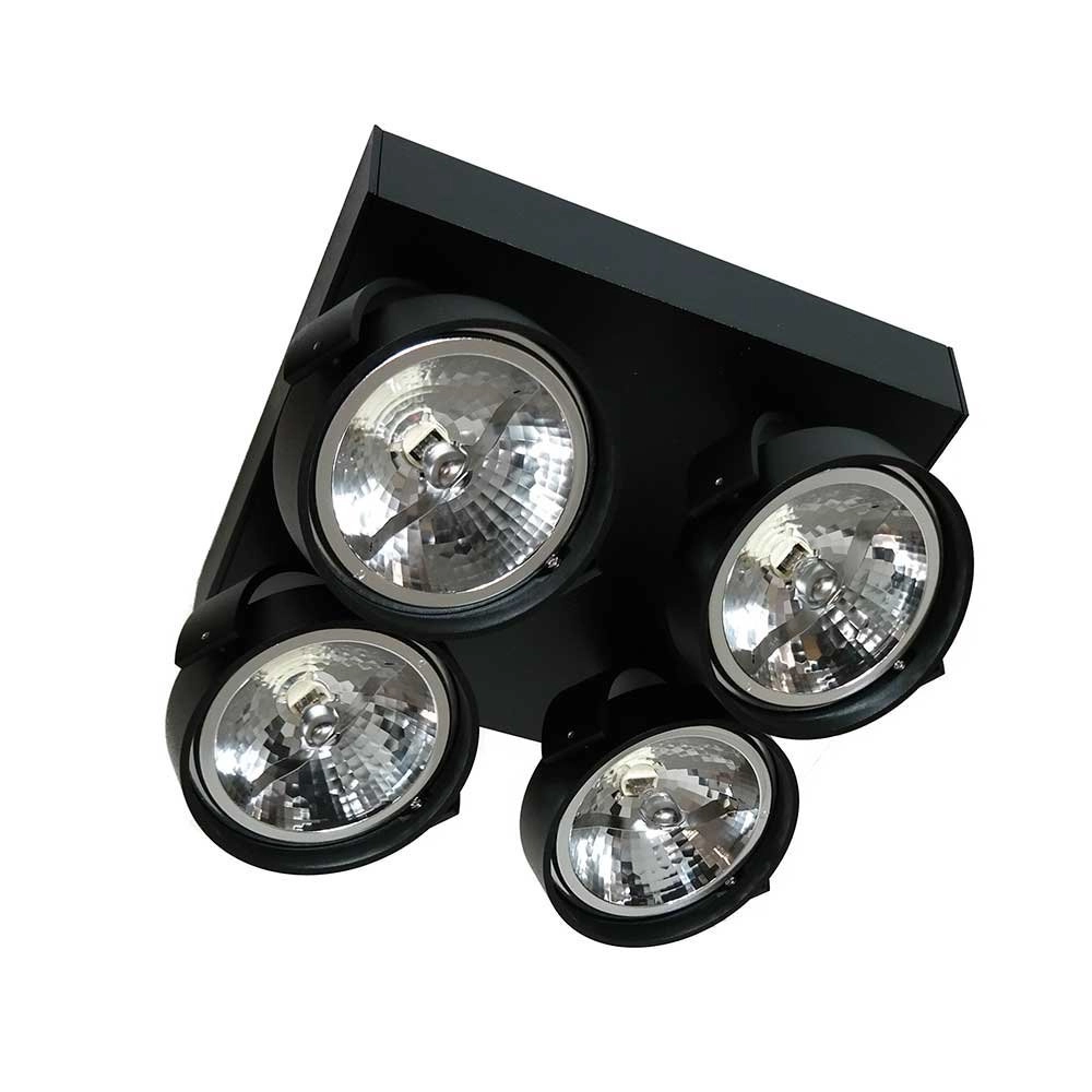 Zwarte opbouwspot Dutchess 4-lichts Zwarte opbouwspot Dutchess 4-lichts