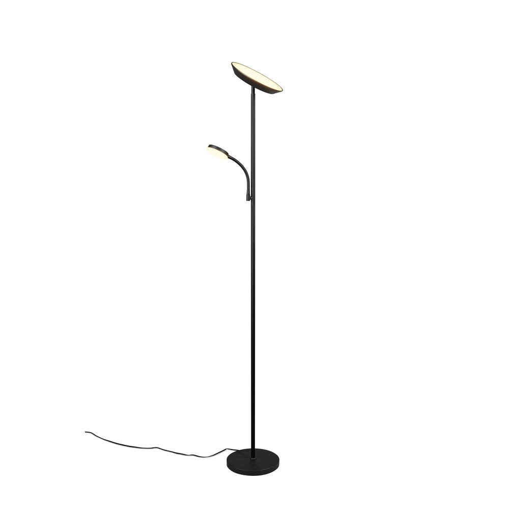 Vloerlamp Specter zwart met leeslamp