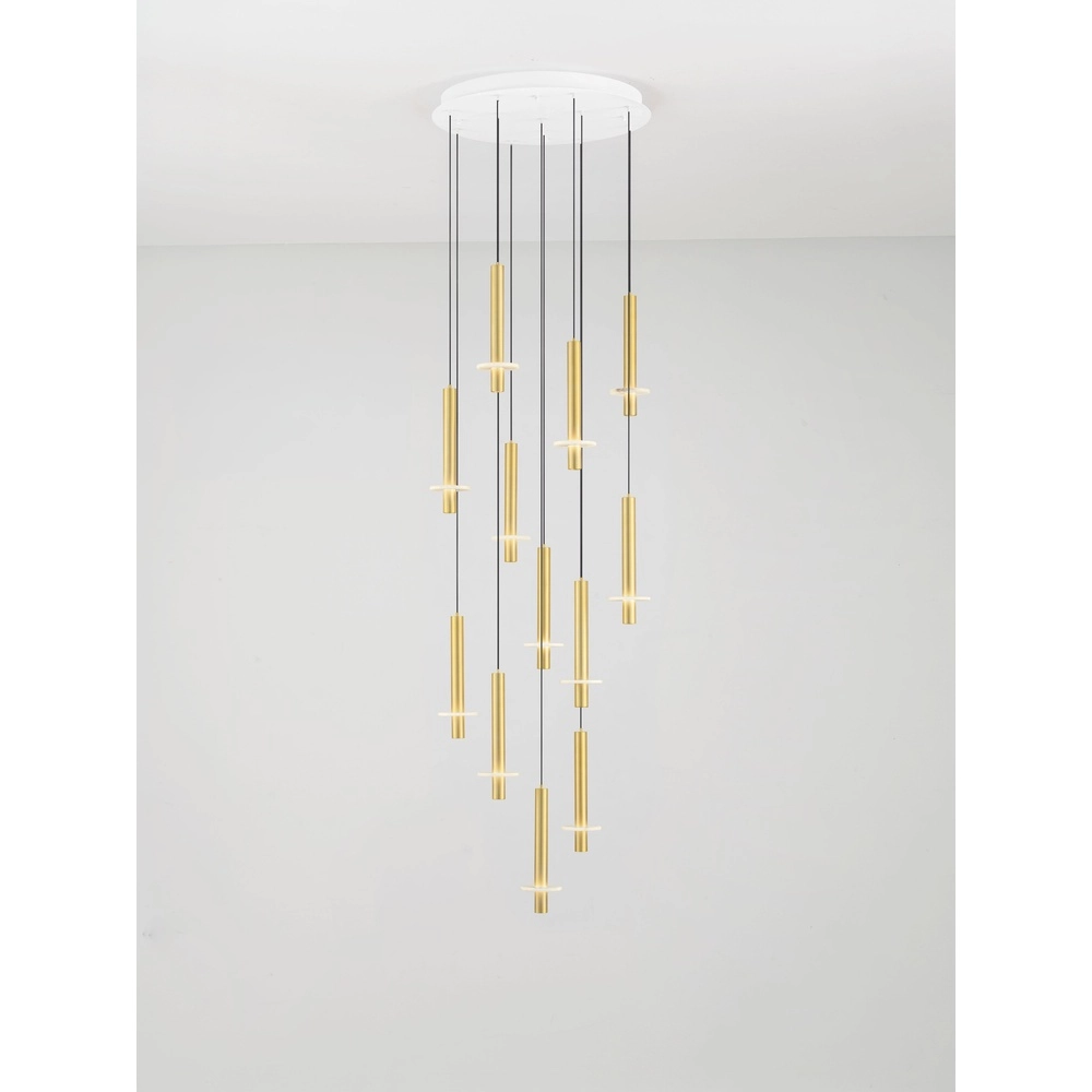 Design hanglamp Noemi goud met wit Ø 62cm Lyora 5212063503328