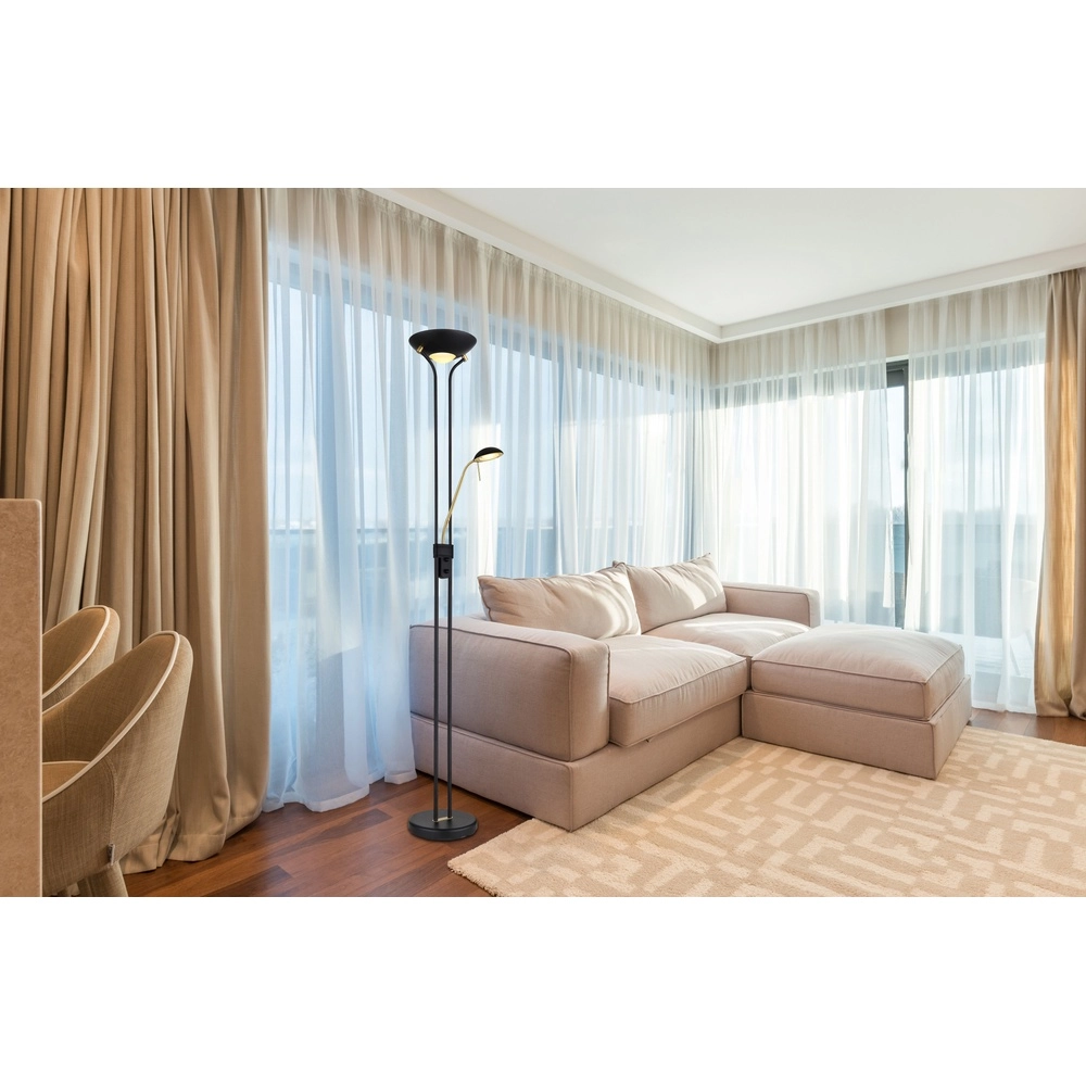 Leeslamp Leonas zwart Globo 9007371439669
