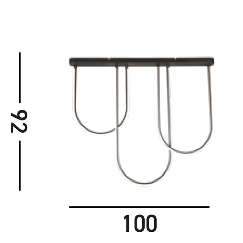 Plafondlamp Chime zwart Searchlight 5053423274515