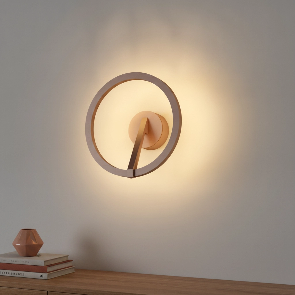 Design wandlamp Oregon Ø 22cm - Brons geborsteld